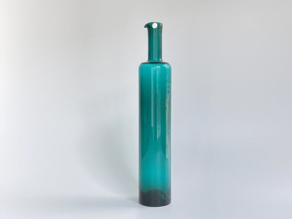 Nanny Still vase / bottle emerald green Riihimäen Lasi (G8)