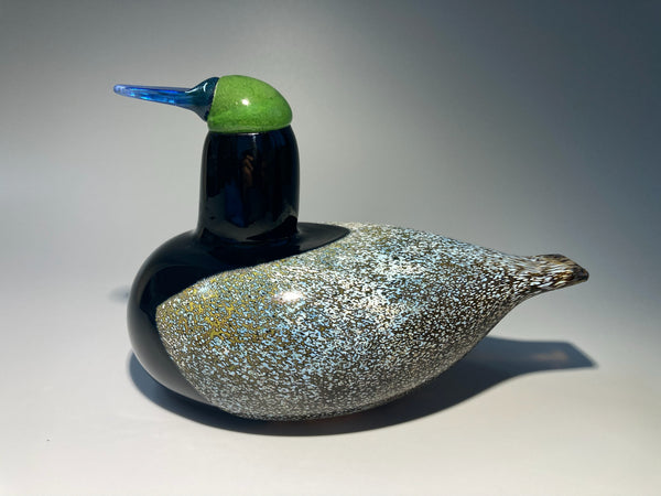 イッタラ/ヌータヤルヴィ　バード SORSAUROS/MALE DUCK　カモ Male Duck - Sorsauros - Oiva Toikka bird design Nuutajärvi Finland