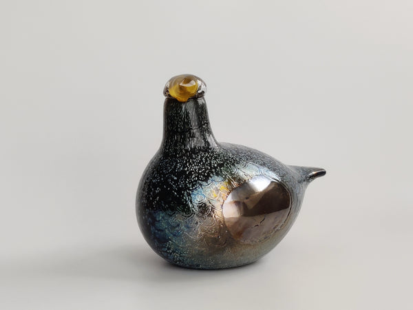 Wood Grouse bird Oiva Toikka Koppelo Design glass Iittala Finland