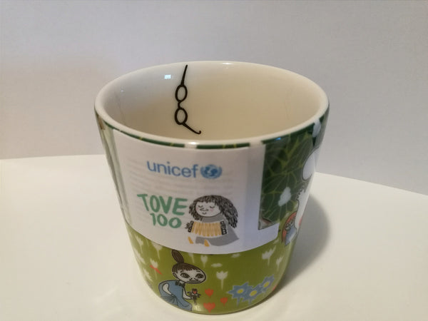 Moomin mug 2014 Tove's Jubilee 100 years with glasses (and with stickers)