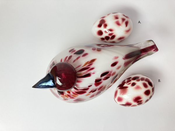 Rosalinda Egg Birds by Oiva Toikka Iittala Art Glass Finland Rosalinda Egg Birds by Oiva Toikka Iittala Art Glass Finland