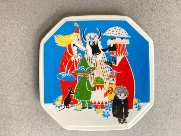 Moomin Wall Plate (1990-1993) Who will comfort Toffle 1/6