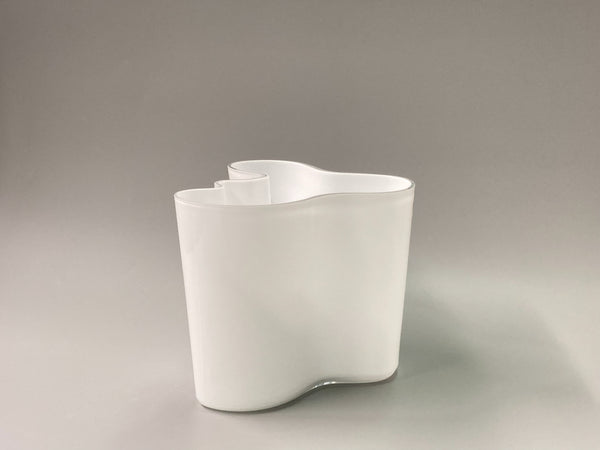 Alvar Aalto vase white 160mm Iittala 1990s vintage