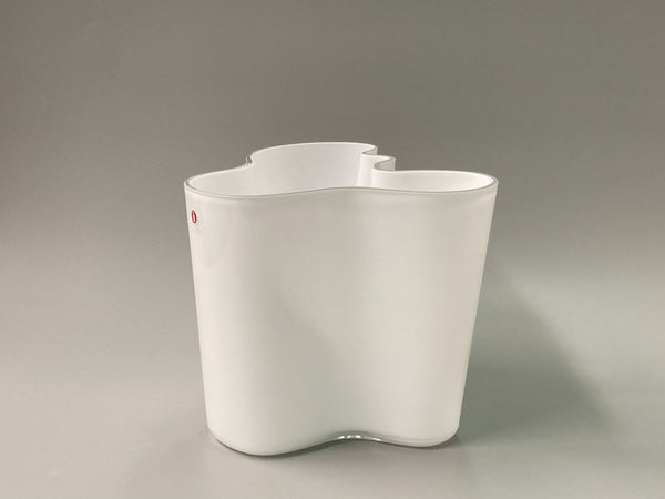 Alvar Aalto vase white 160mm Iittala 1990s vintage