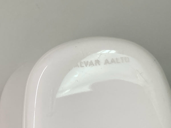 Alvar Aalto vase white 160mm Iittala 1990s vintage