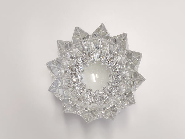 Aimo Okkolin - Lumpeenkukka - Water Lilly - clear crystal Riihimäen Lasi Finland