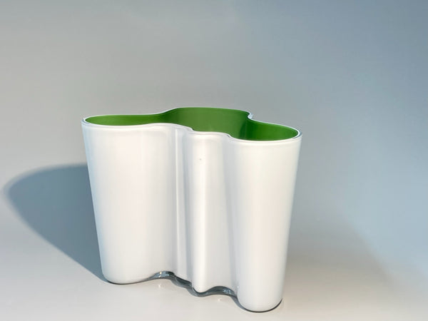 Alvar Aalto vase white-green 160mm 70 years Jubilee collection 2006 (IN BOX)