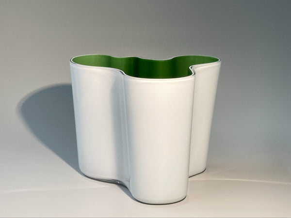 Alvar Aalto vase white-green 160mm 70 years Jubilee collection 2006 (IN BOX)