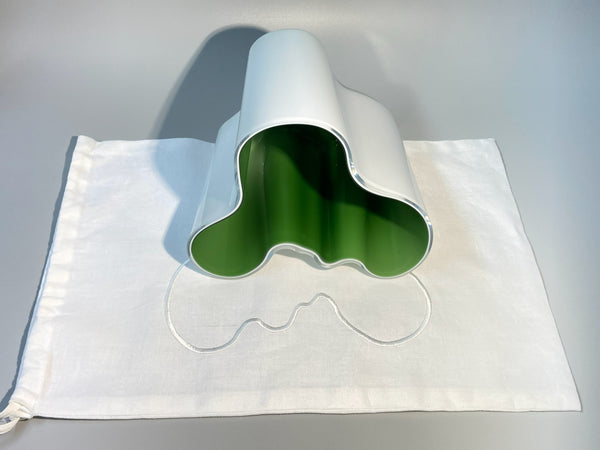 Alvar Aalto vase white-green 160mm 70 years Jubilee collection 2006 (IN BOX)