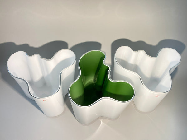 Alvar Aalto vase white-green 160mm 70 years Jubilee collection 2006 (IN BOX)