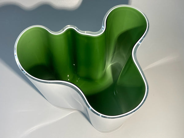 Alvar Aalto vase white-green 160mm 70 years Jubilee collection 2006 (IN BOX)