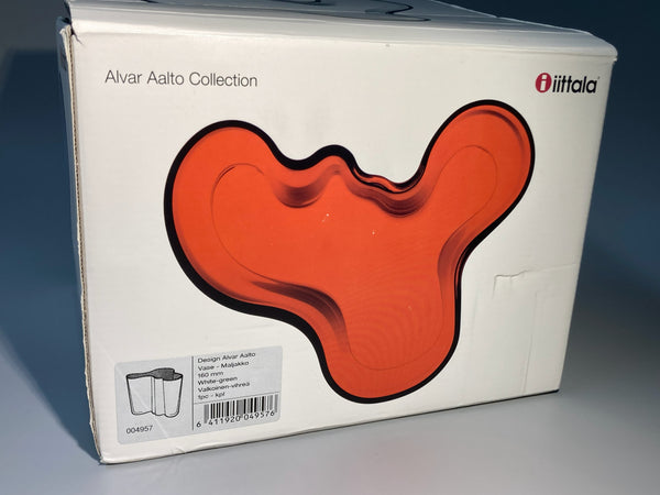 Alvar Aalto vase white-green 160mm 70 years Jubilee collection 2006 (IN BOX)