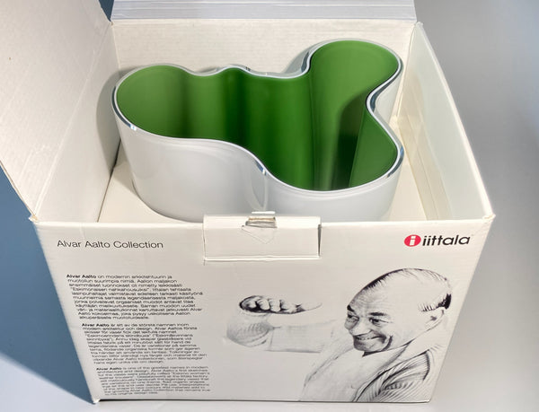 Alvar Aalto vase white-green 160mm 70 years Jubilee collection 2006 (IN BOX)
