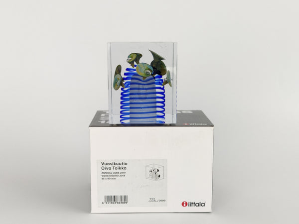 Art glass cube design Oiva Toikka