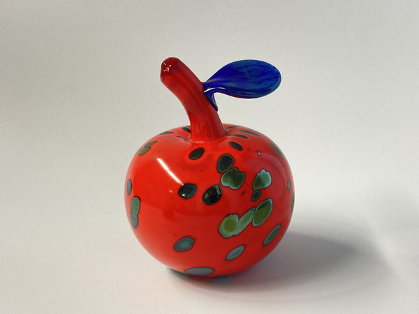 Oiva Toikka - Apple Red vintage with luster spots 1990-1992 Nuutajärvi