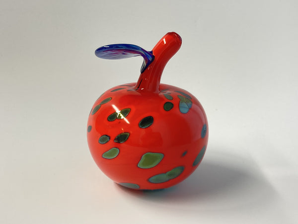 Oiva Toikka - Apple Red vintage with luster spots 1990-1992 Nuutajärvi