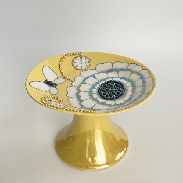 Birger Kaipiainen - Florence art plate 25x23cm on foot Arabia Finland 1980s.