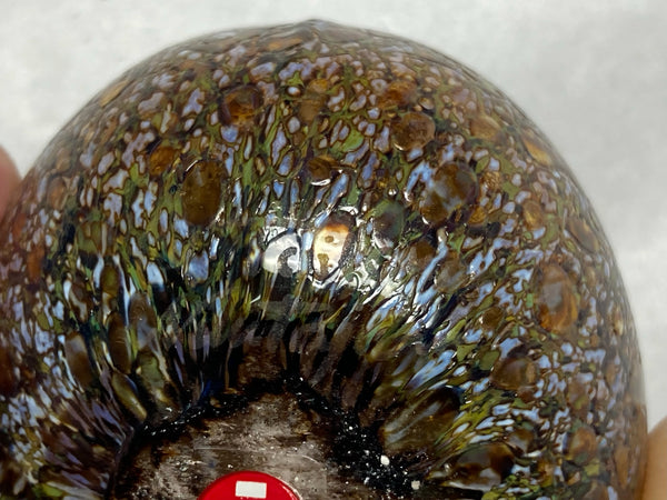 Egg spotted brown - Oiva Toikka Nuutajärvi - ruskea mosaiikki Muna