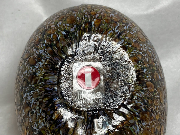 Egg spotted brown - Oiva Toikka Nuutajärvi - ruskea mosaiikki Muna