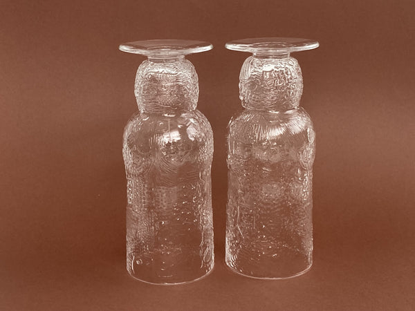 2 pcs Fauna beer glasses - Oiva Toikka Nuutajärvi 4,5cl 1970-1975