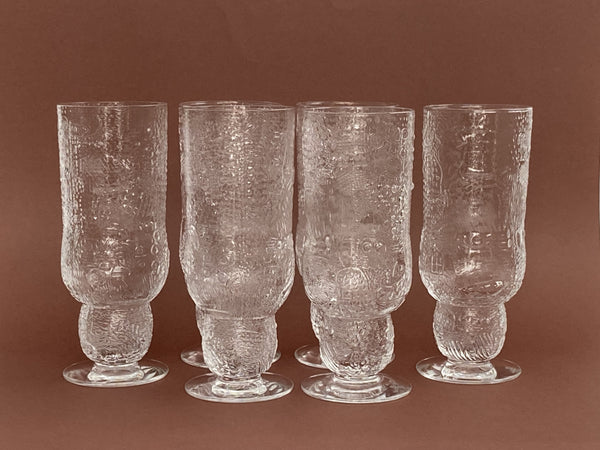2 pcs Fauna beer glasses - Oiva Toikka Nuutajärvi 4,5cl 1970-1975