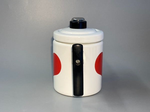 Finel enamel Pikku-Pehtoori water kettle - design Antti Nurmesniemi Arabia Wärtsilä