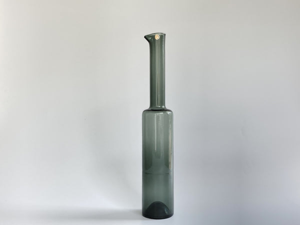 Nanny Still vase / bottle greenish smoke Riihimäen Lasi (G3)