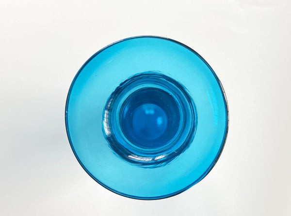 Nanny Still vase / bottle, turquoise Riihimäen Lasi (G5)