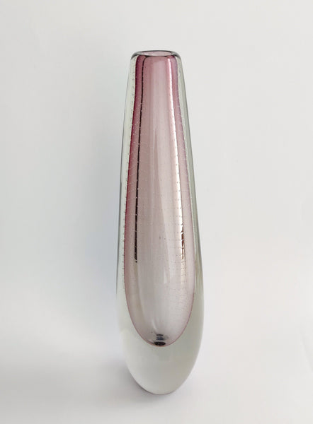 Gunnel Nyman - GN25 lilac curtain glass vase 36 cm Nuutajärvi Notsjö