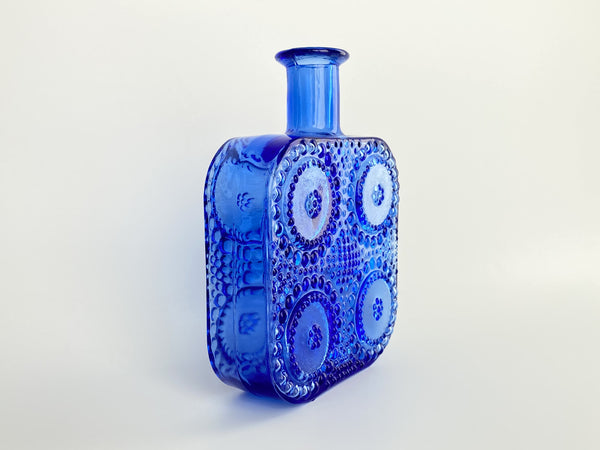 Nanny Still Grapponia blue carafe decoration bottle 19cm Riihimäen Lasi