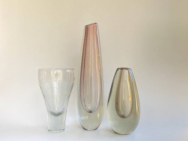 Gunnel Nyman - GN26 curtain glass vase 21 cm Nuutajärvi Notsjö