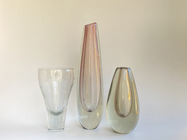 Gunnel Nyman Clear vase 20 cm Nuutajärvi Notsjö GN12