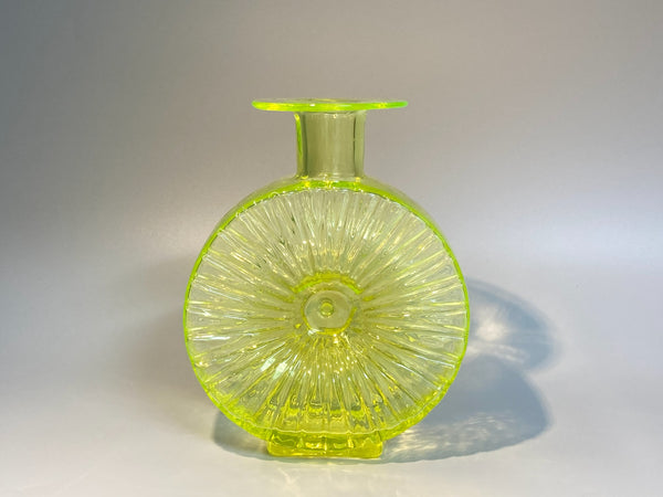 Helena Tynell - Sun Bottle yellow 2/4 Riihimäen Lasi Aurinkopullo 1964-1974