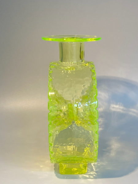 Helena Tynell - Sun Bottle yellow 3/4 Riihimäen Lasi Aurinkopullo 1964-1974