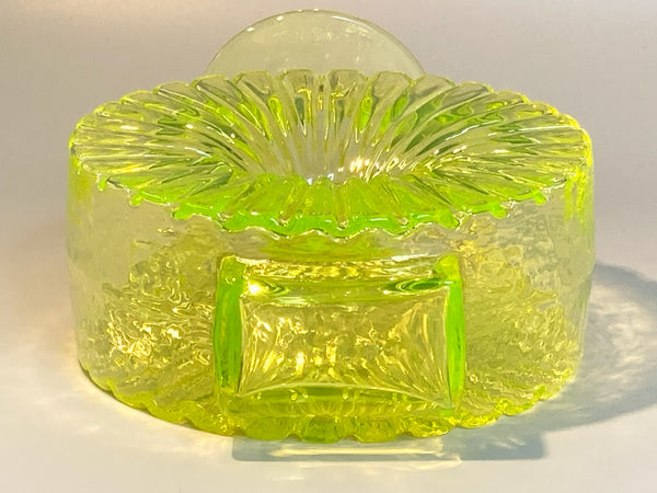 Helena Tynell - Sun Bottle yellow 3/4 Riihimäen Lasi Aurinkopullo 1964-1974