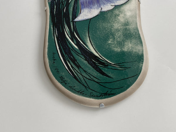 Heljä Liukko-Sundström Ceramic art plate 39,5cm - Kellohelmat - Blue Bells - Arabia 1991
