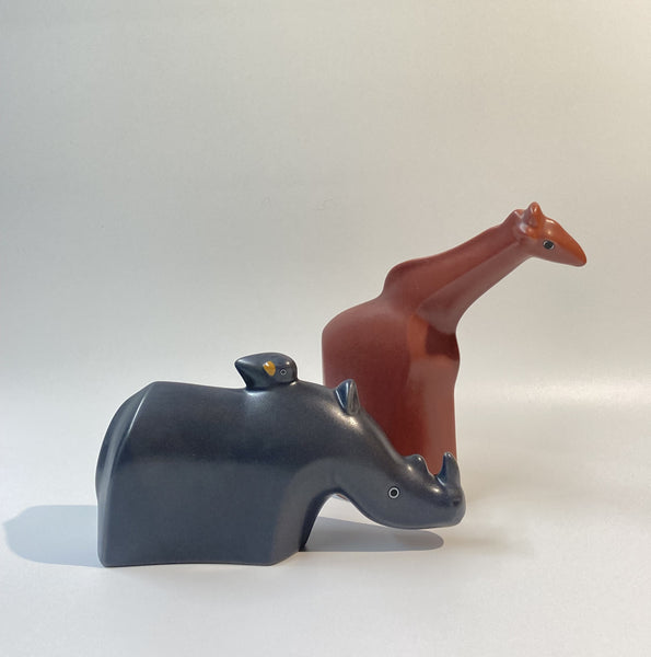 Howard Smith - Hippopotamus or Giraffe - Run free collection Arabia ceramics Finland 1990s