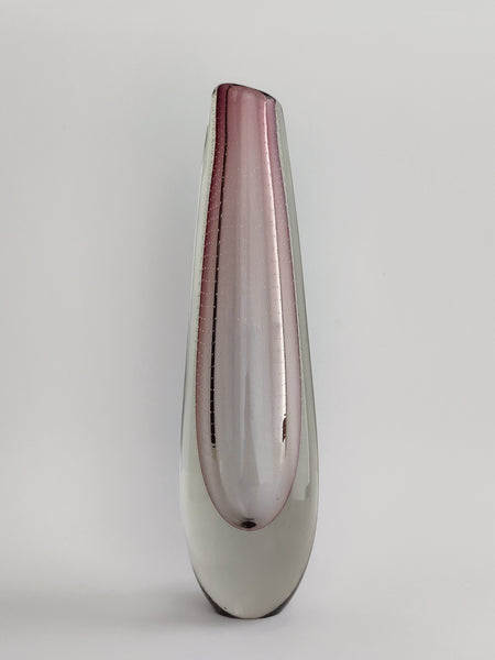 Gunnel Nyman - GN25 lilac curtain glass vase 36 cm Nuutajärvi Notsjö