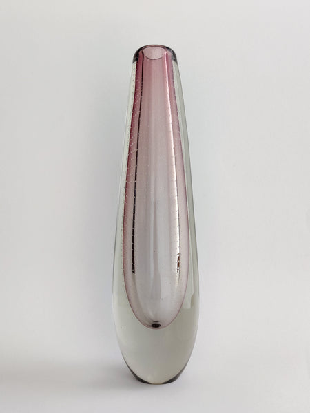 Gunnel Nyman - GN25 lilac curtain glass vase 36 cm Nuutajärvi Notsjö