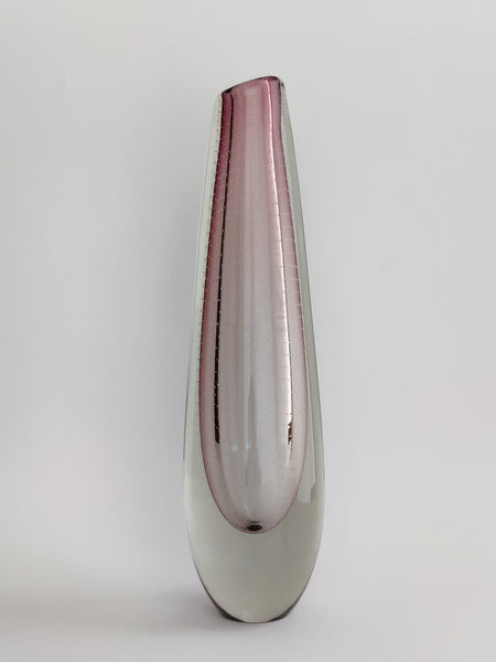 Gunnel Nyman - GN25 lilac curtain glass vase 36 cm Nuutajärvi Notsjö