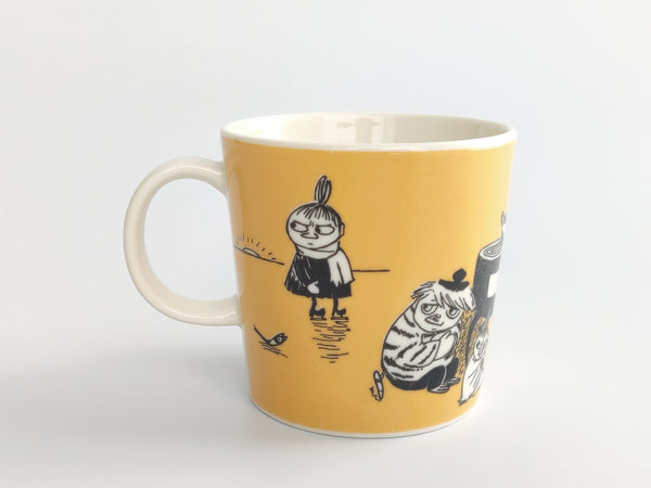 90's Moomin mug 1991-1996 Dark Yellow (Little My),  Arabia