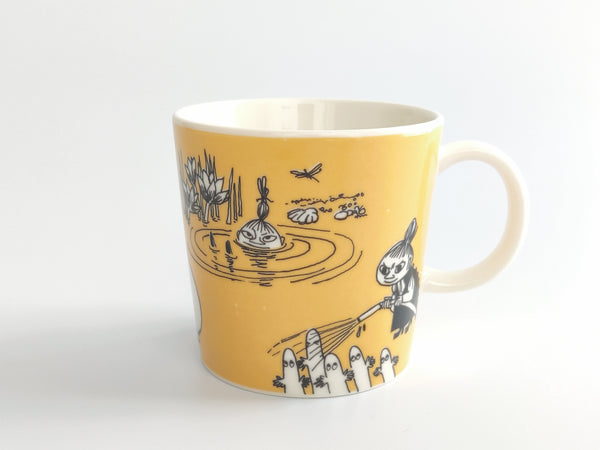 90's Moomin mug 1991-1996 Dark Yellow (Little My),  Arabia