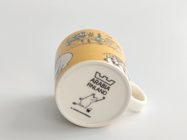 90's Moomin mug 1991-1996 Dark Yellow (Little My),  Arabia