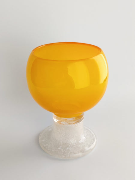 Kaj Franck - KF 539 Trophy large yellow Goblet - Pokaali - Nuutajärvi Notsjö 1968-1971