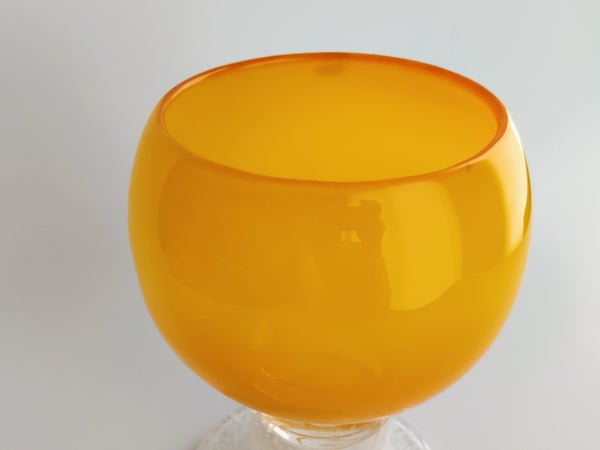 Kaj Franck - KF 539 Trophy large yellow Goblet - Pokaali - Nuutajärvi Notsjö 1968-1971