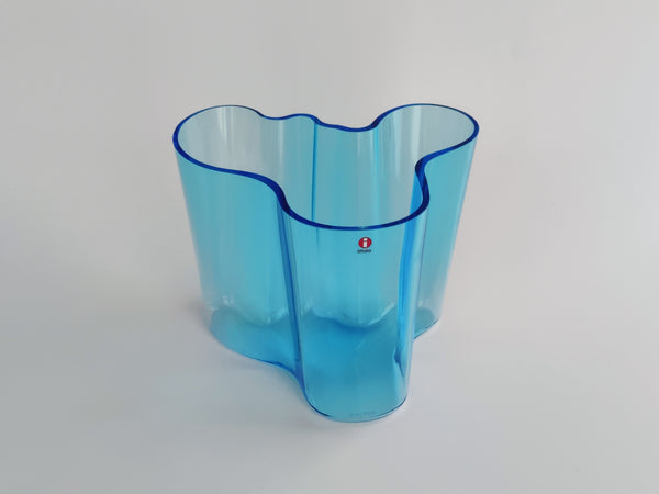 Alvar Aalto Vase Light Blue 160mm Iittala Finland