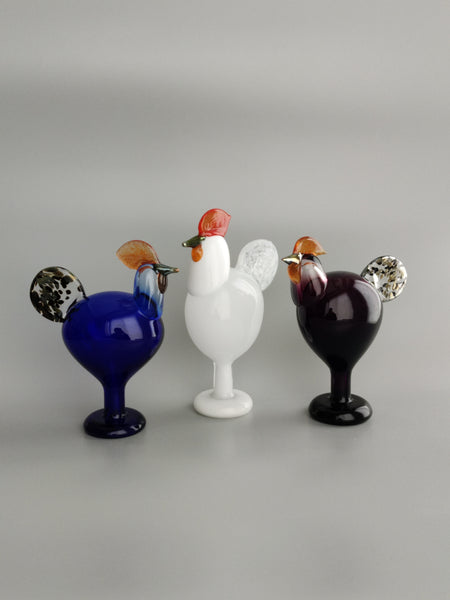 Rooster blue Birds by Toikka 25 Years Anniversary Bird - Oiva Toikka Nuutajärvi