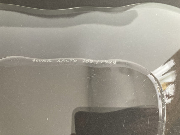 Aino and Alvar Aalto - Kukka - Art glass Flower in clear glass 3025 Iittala 1988