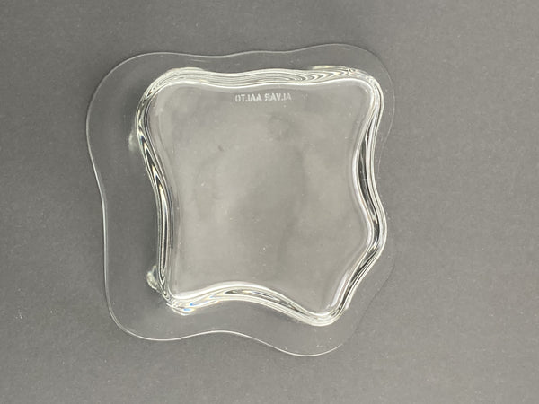 Aino and Alvar Aalto - Kukka - Art glass Flower in clear glass 3025 Iittala 1988
