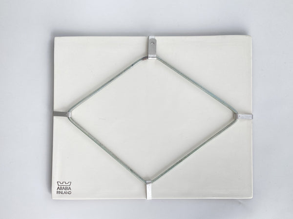 Heljä Liukko-Sundström  Ceramic Art Plate 20,7cm - 'Punainen tupa ja perunamaa' - 1997 (in box)